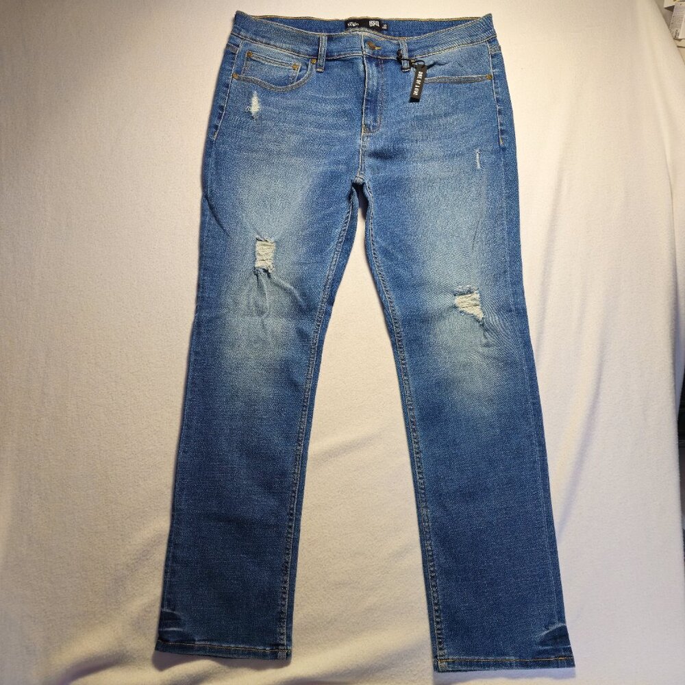 RSQ MEN JEANS "LONDON SKINNY" SEMI DISTRESS SIZE 36X32